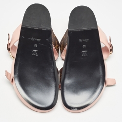 Louis Vuitton Brown Monogram Canvas Bom Dia Slides Size 39