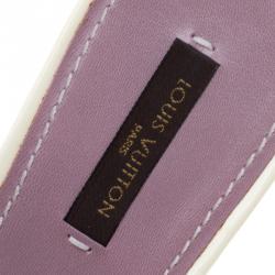 Pre Owned حذاء سلايدز لوي فيتون شرائط جلد وكانفاس مونوغرامي متعدد الألوان مقاس 40