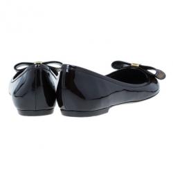 Pre Owned Louis Vuitton Damier Ebene Patent Valentine Ballet Flats Size 38
