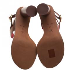 مملوكة مسبقًا Louis Vuitton Fuchsia Monogram Canvas and Leather Ocean Drive Ankle Strap Sandals Size 40