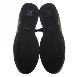 مملوكة مسبقًا Louis Vuitton Black Leather High Top Zip Sneakers Size 37.5