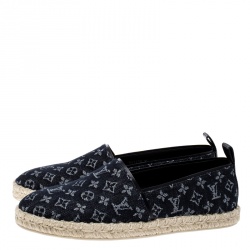 مملوكة مسبقًا حذاء إسبادريل لوي فيتون واترفول دنيم مونوغرامي أزرق مقاس 38.5