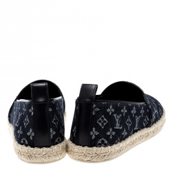 مملوكة مسبقًا حذاء إسبادريل لوي فيتون واترفول دنيم مونوغرامي أزرق مقاس 38.5