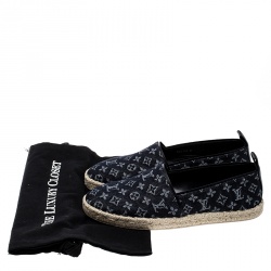 مملوكة مسبقًا حذاء إسبادريل لوي فيتون واترفول دنيم مونوغرامي أزرق مقاس 38.5