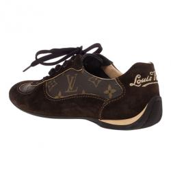 مملوكة مسبقًا Louis Vuitton Brown Offshore Sneakers In Mix Patchwork Size 37.5