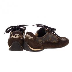 مملوكة مسبقًا Louis Vuitton Brown Offshore Sneakers In Mix Patchwork Size 37.5