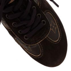 مملوكة مسبقًا Louis Vuitton Brown Offshore Sneakers In Mix Patchwork Size 37.5