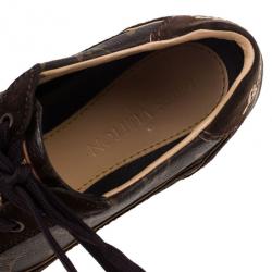 مملوكة مسبقًا Louis Vuitton Brown Offshore Sneakers In Mix Patchwork Size 37.5