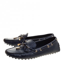 Pre Owned حذاء لوفرز لوي فيتون غلوريا جلد أيبي زرقاء مقاس 38