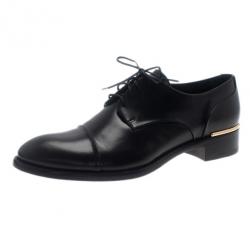 مملوكة مسبقًا Louis Vuitton Glazed Leather Diplomacy Derby Oxfords Size 37.5