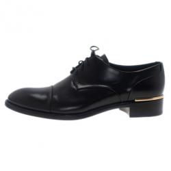 مملوكة مسبقًا Louis Vuitton Glazed Leather Diplomacy Derby Oxfords Size 37.5
