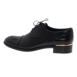مملوكة مسبقًا Louis Vuitton Glazed Leather Diplomacy Derby Oxfords Size 37.5