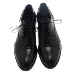 مملوكة مسبقًا Louis Vuitton Glazed Leather Diplomacy Derby Oxfords Size 37.5