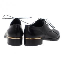 مملوكة مسبقًا Louis Vuitton Glazed Leather Diplomacy Derby Oxfords Size 37.5