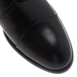 مملوكة مسبقًا Louis Vuitton Glazed Leather Diplomacy Derby Oxfords Size 37.5