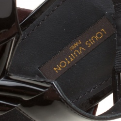 Pre Owned صندل لوي فيتون غلادياتور فلات ألوان فاتحة جلد لامع متدرج ثلاثي اللون مقاس 39