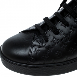 Louis Vuitton Black Empreinte Leather Stellar High Top Sneakers Size 37.5