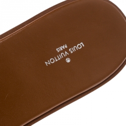 مملوكة مسبقًا حذاء سلايدز فلات لوي فيتون لوك إيت كانفاس مونوغرامي