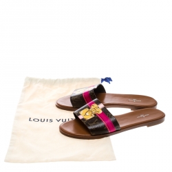 مملوكة مسبقًا حذاء سلايدز فلات لوي فيتون لوك إيت كانفاس مونوغرامي