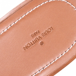 Pre Owned حذاء سلايد لوي فيتون لوك إيت جلد بيج محبب مقاس 38.5