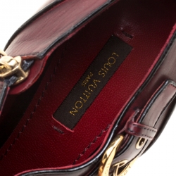 Pre Owned Louis Vuitton Burgundy Leather Marlene Peep Toe Ankle Booties Size 41