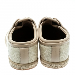 Louis Vuitton Beige Monogram Canvas Laceless Espadrille Sneakers Size 36