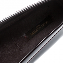 Pre Owned حذاء لوفرز أوكسفورد لوي فيتون جلد لامع أحمر داكن مقاس 38.5