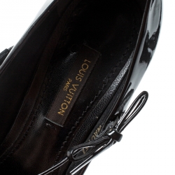 مملوكة مسبقًا Louis Vuitton Black Patent Leather Fetish Mary Jane Pumps Size 36.5
