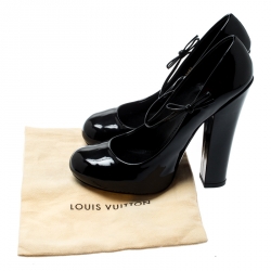 مملوكة مسبقًا Louis Vuitton Black Patent Leather Fetish Mary Jane Pumps Size 36.5