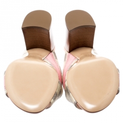 مملوكة مسبقًا Louis Vuitton Damier Azur Canvas Panorama Slide Mule Sandals Size 37