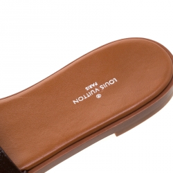 مملوكة مسبقًا Louis Vuitton Tricolor Monogram Canvas Lock It Flat Slides Size 36