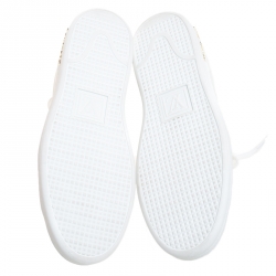 Louis Vuitton White Leather Logo Low Top Sneakers Size 40