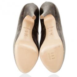 مملوكة مسبقًا Louis Vuitton Monogram Canvas Rosemary Peep Toe Platform Pumps Size 37.5