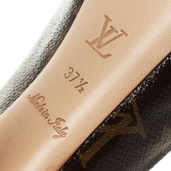 مملوكة مسبقًا Louis Vuitton Monogram Canvas Rosemary Peep Toe Platform Pumps Size 37.5