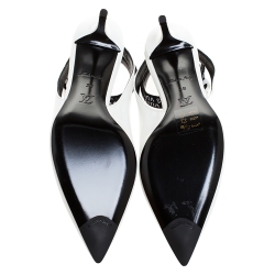 Louis Vuitton White Leather Call Back Ankle Strap Pointed Toe Sandals Size 38