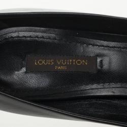 Pre Owned Louis Vuitton Black Leather Oh Really! Peep Toe Pumps Size 37
