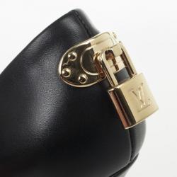 Pre Owned Louis Vuitton Black Leather Oh Really! Peep Toe Pumps Size 37