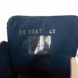 Pre Owned Louis Vuitton Denim Monogram & Leather Sneakers Size 40