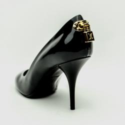 Pre Owned Louis Vuitton Black Oh Really! Patent Calf Pumps Size 39