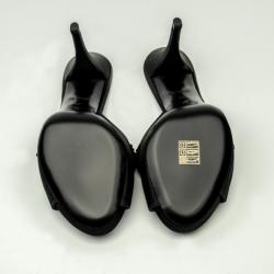 Pre Owned Louis Vuitton Satin Embellished Mules Size 39