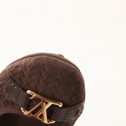 مملوكة مسبقًا Louis Vuitton Suede Oxford Ballerina Flats Size 37.5