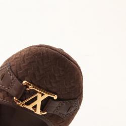 مملوكة مسبقًا Louis Vuitton Suede Oxford Ballerina Flats Size 37.5