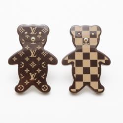 LOUIS VUITTON Monogram Teddy Bear & Turtle Pins Brooches Set Unused!!