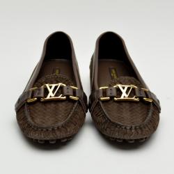 مملوكة مسبقًا Louis Vuitton Brown Oxford Suede Calf Loafers Size 37.5