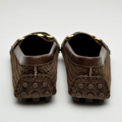 مملوكة مسبقًا Louis Vuitton Brown Oxford Suede Calf Loafers Size 37.5