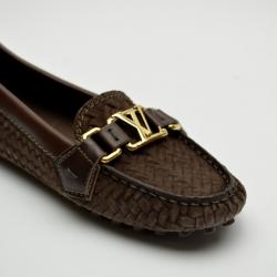 مملوكة مسبقًا Louis Vuitton Brown Oxford Suede Calf Loafers Size 37.5