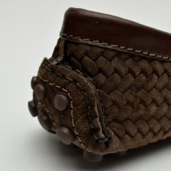 مملوكة مسبقًا Louis Vuitton Brown Oxford Suede Calf Loafers Size 37.5