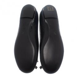 مملوكة مسبقًا حذاء باليرينا لوي فيتون إلكتريك ديبي جلد أسود أيبي مقاس 39