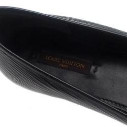 مملوكة مسبقًا حذاء باليرينا لوي فيتون إلكتريك ديبي جلد أسود أيبي مقاس 39