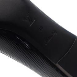 مملوكة مسبقًا حذاء باليرينا لوي فيتون إلكتريك ديبي جلد أسود أيبي مقاس 39